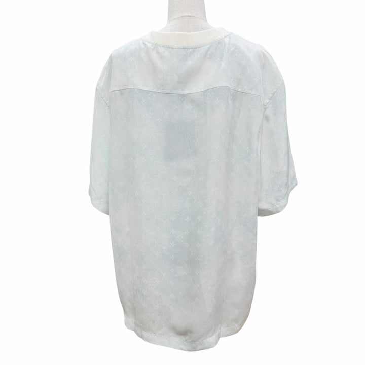 Pristine LOUIS VUITTON T-shirt Monogram Oversized Light blue silk 36