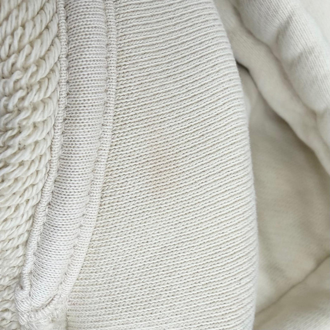 Excellent AMIRI hoodie Quad Checkerboard Hoodie beige cotton mens XS AMTOJR1171