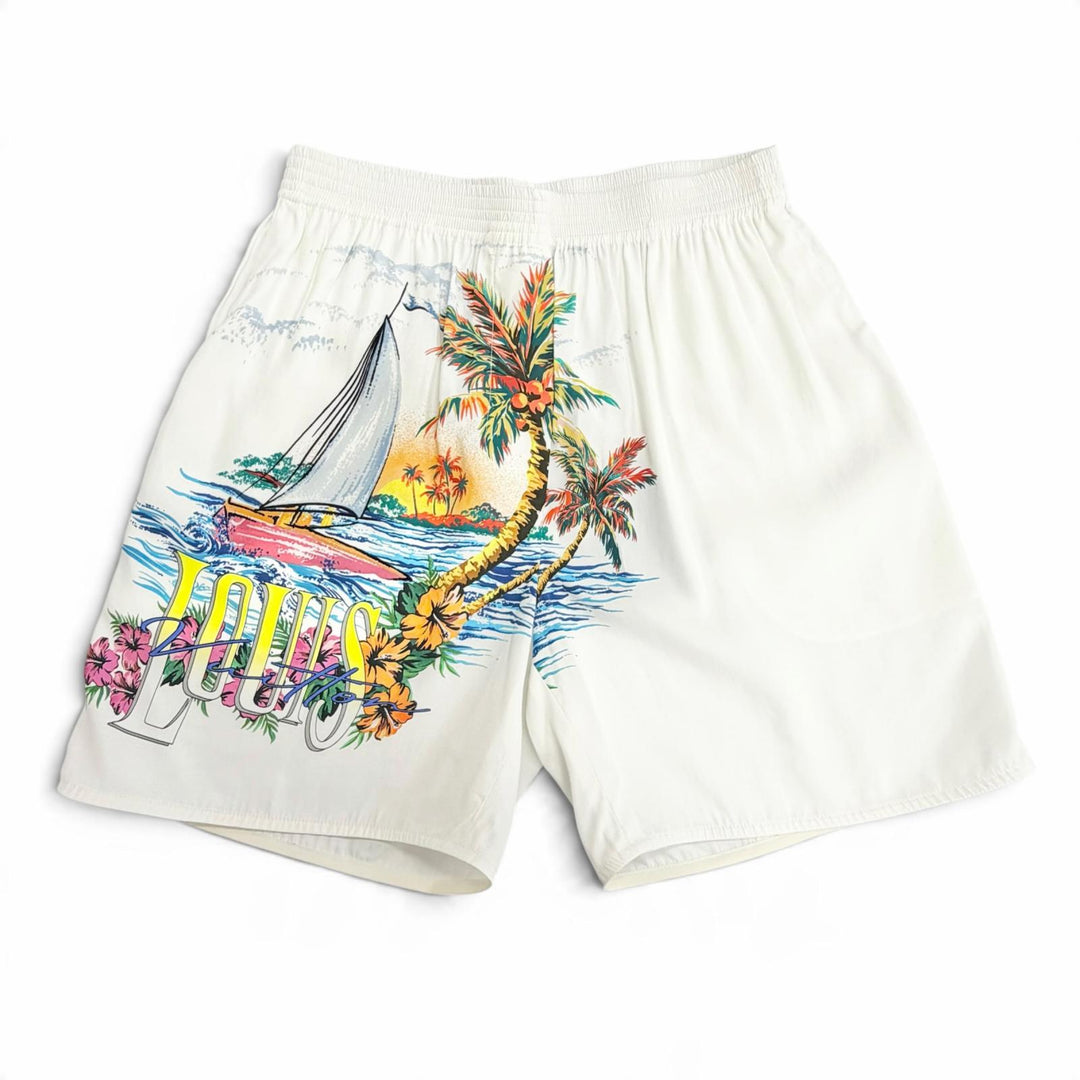 Pristine LOUIS VUITTON Shorts Graphic print white Rayon Women 34
