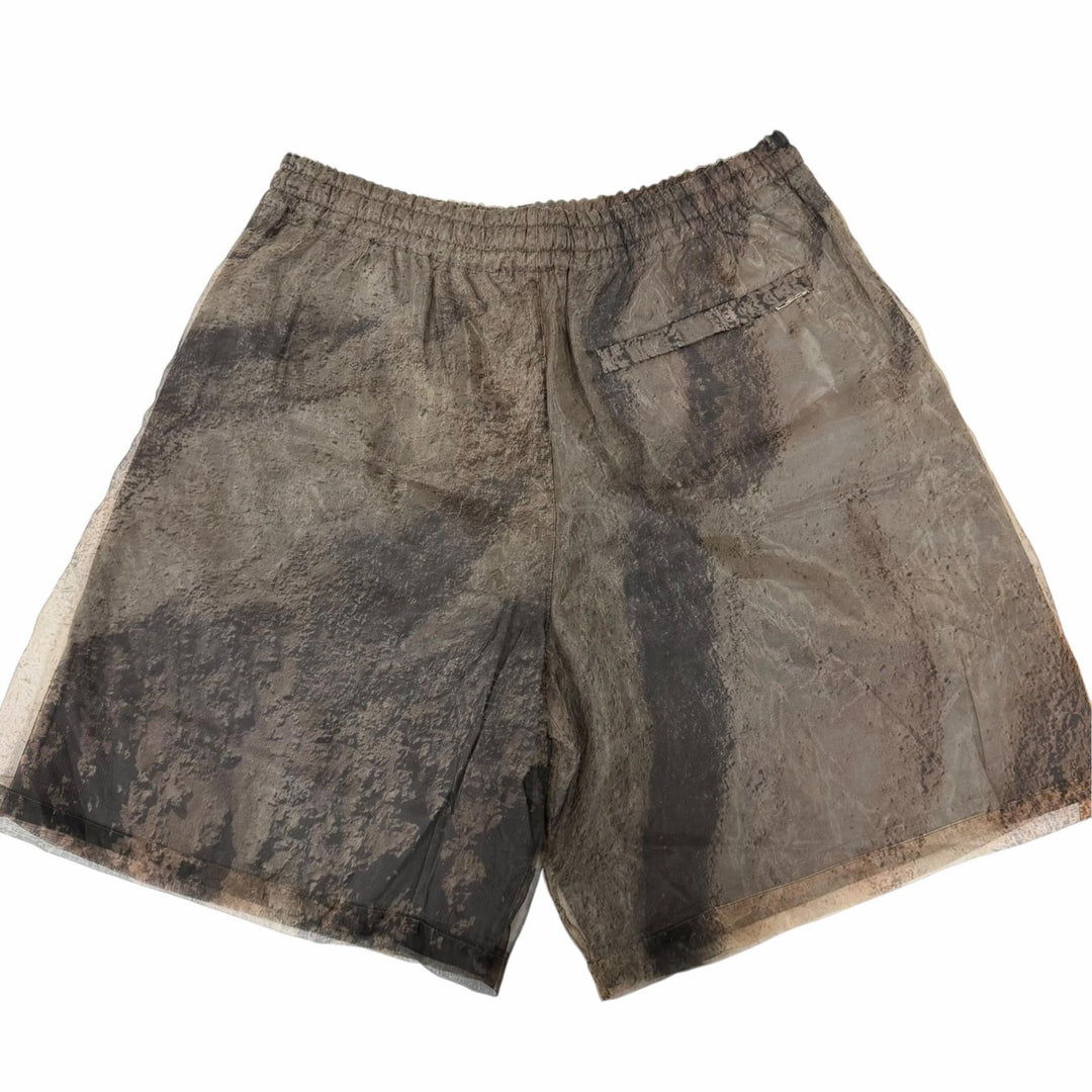 Pristine LOUIS VUITTON Shorts Printed design, sheer, docking Brown