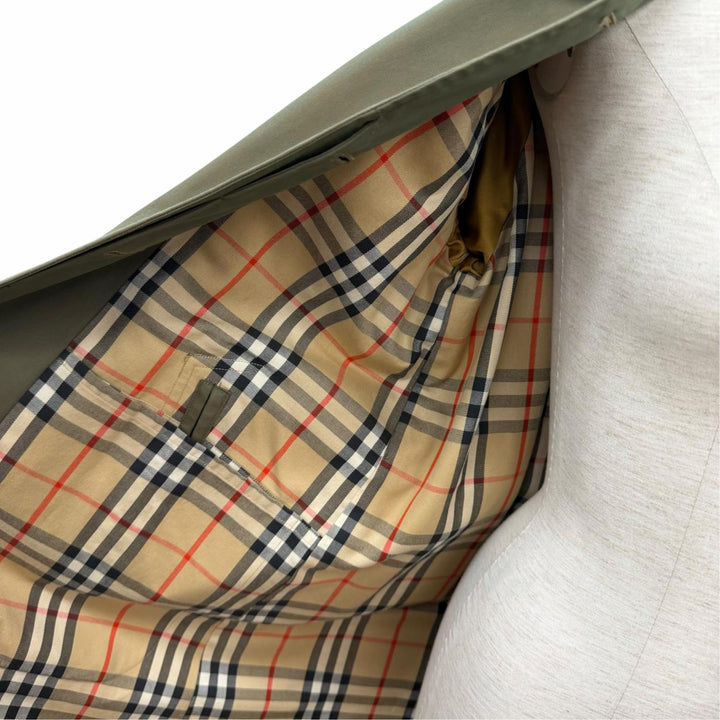 Great BURBERRY coat Belted, Nova Check Pattern Lining cotton 11 FD080-039-79