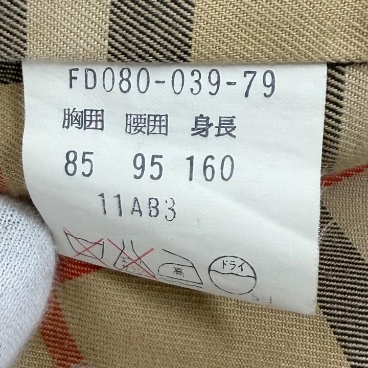 Great BURBERRY coat Belted, Nova Check Pattern Lining cotton 11 FD080-039-79