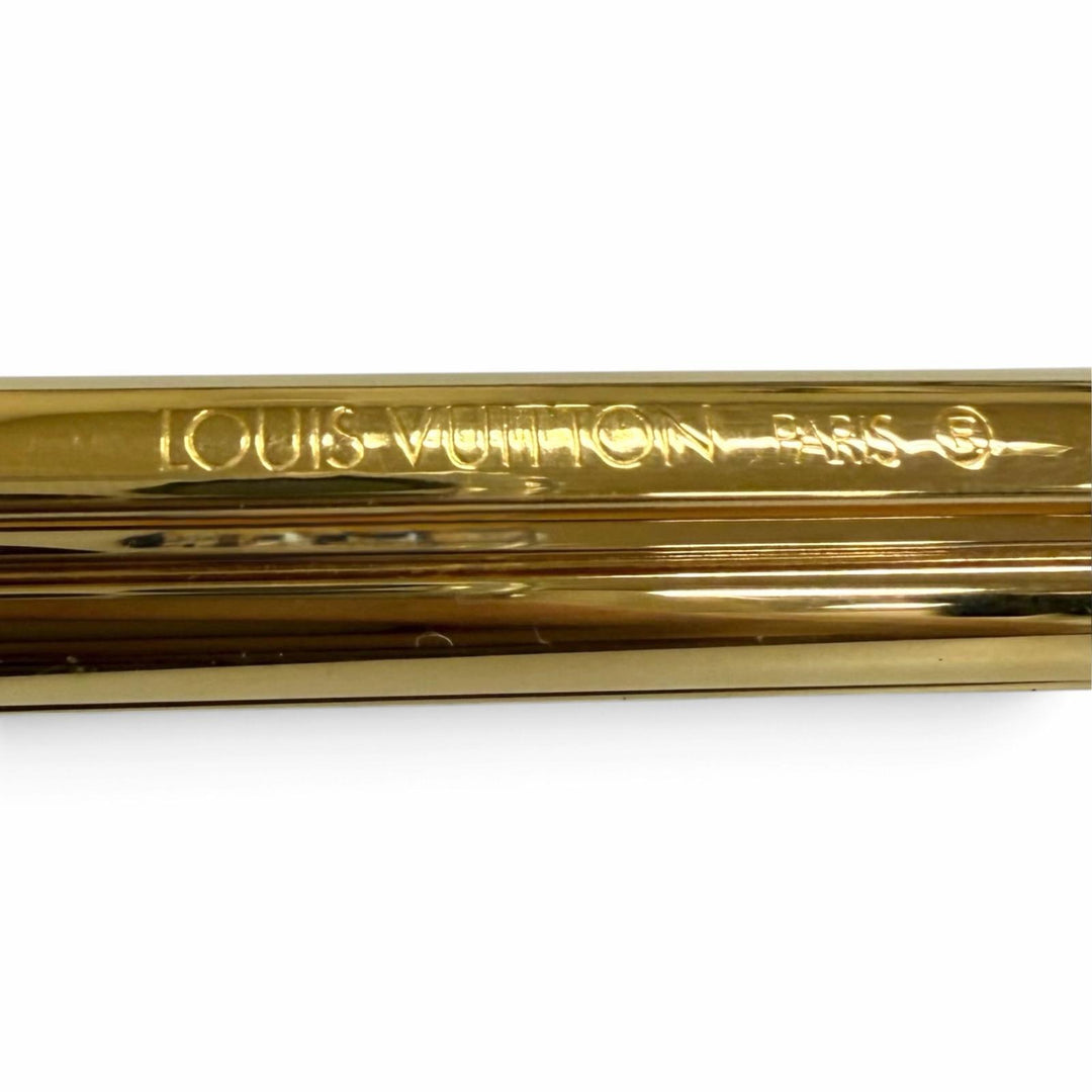 Great LOUIS VUITTON fountain pen Stripe Pattern Cap Style gold 750 mens