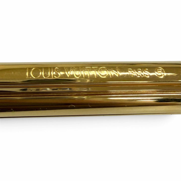 Great LOUIS VUITTON fountain pen Stripe Pattern Cap Style gold 750 mens