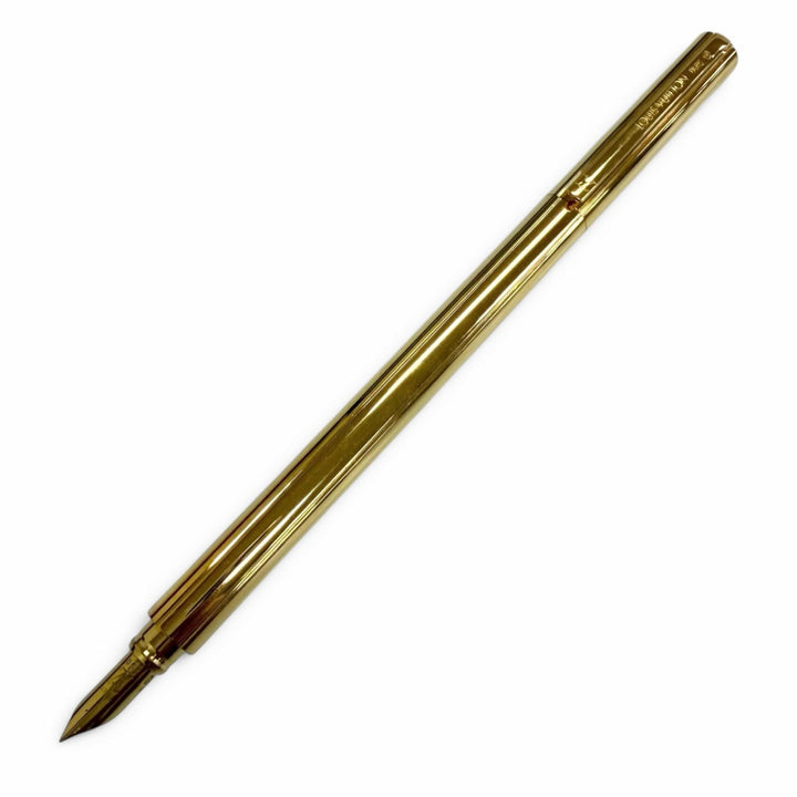 Great LOUIS VUITTON fountain pen Stripe Pattern Cap Style gold 750 mens