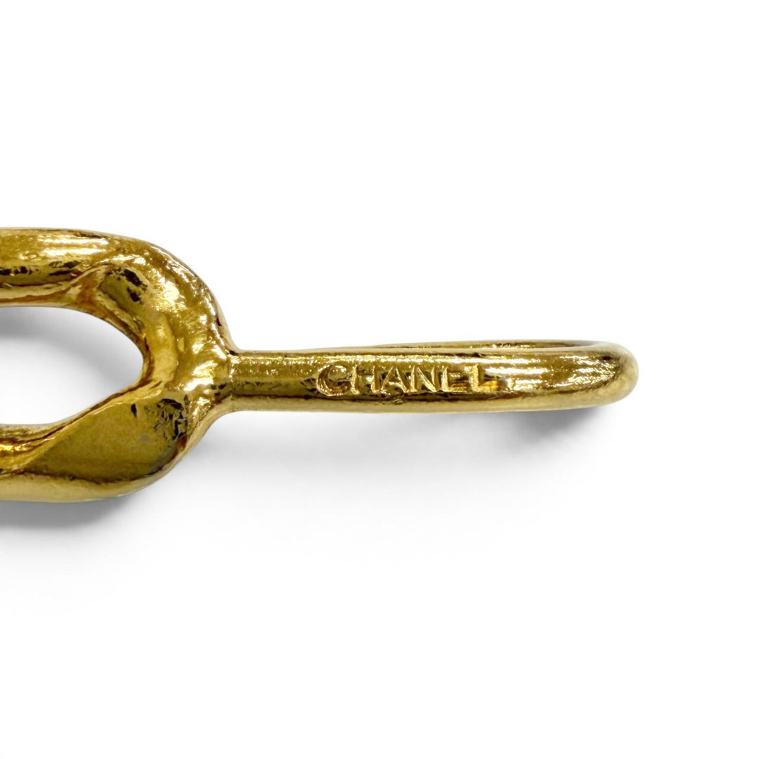Very Good CHANEL belt COCO Mark Logo Coin Motif Chain gold Women