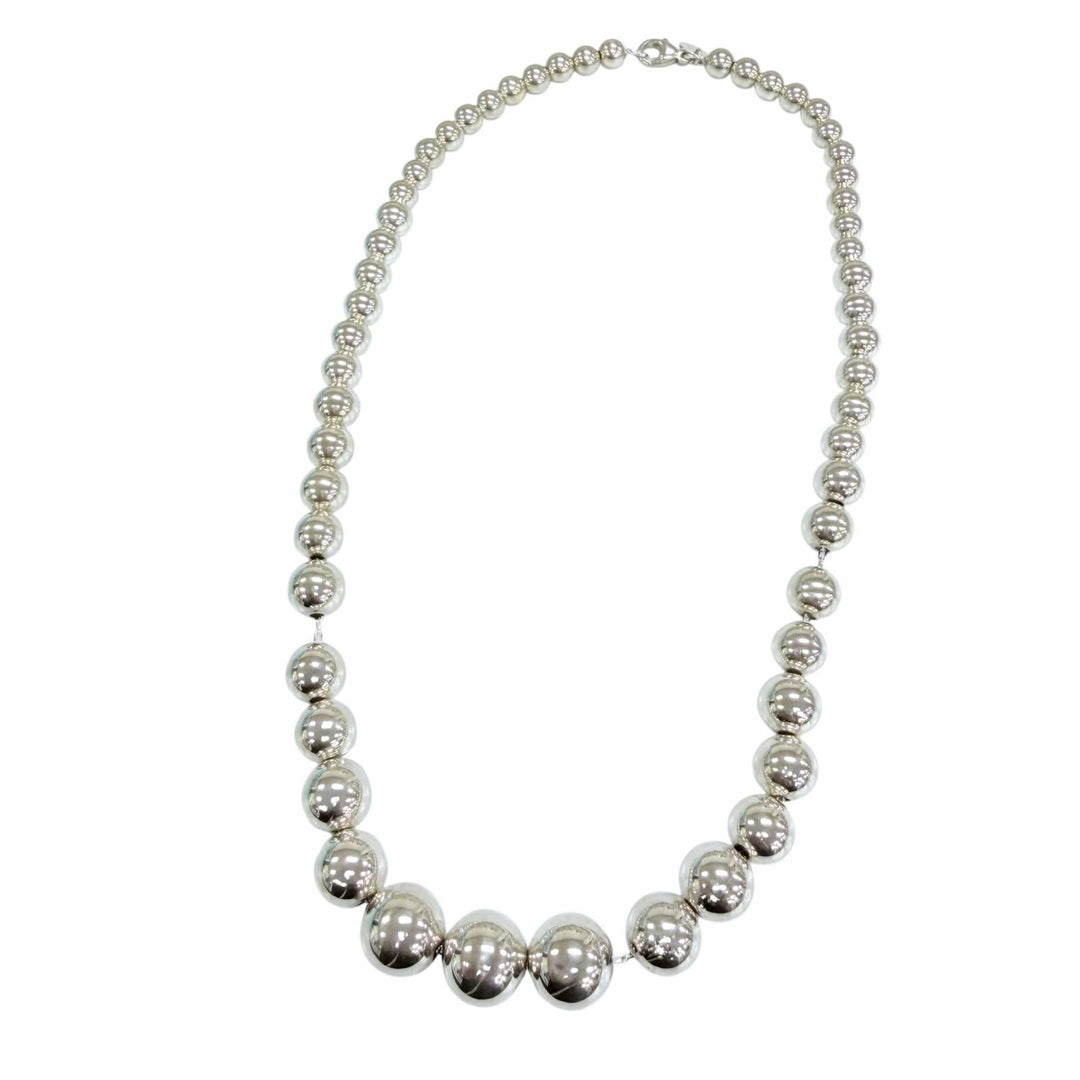 Great TIFFANY&Co. Necklace Glazed Ball Necklace Silver 925 Women