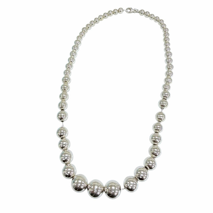 Great TIFFANY&Co. Necklace Glazed Ball Necklace Silver 925 Women