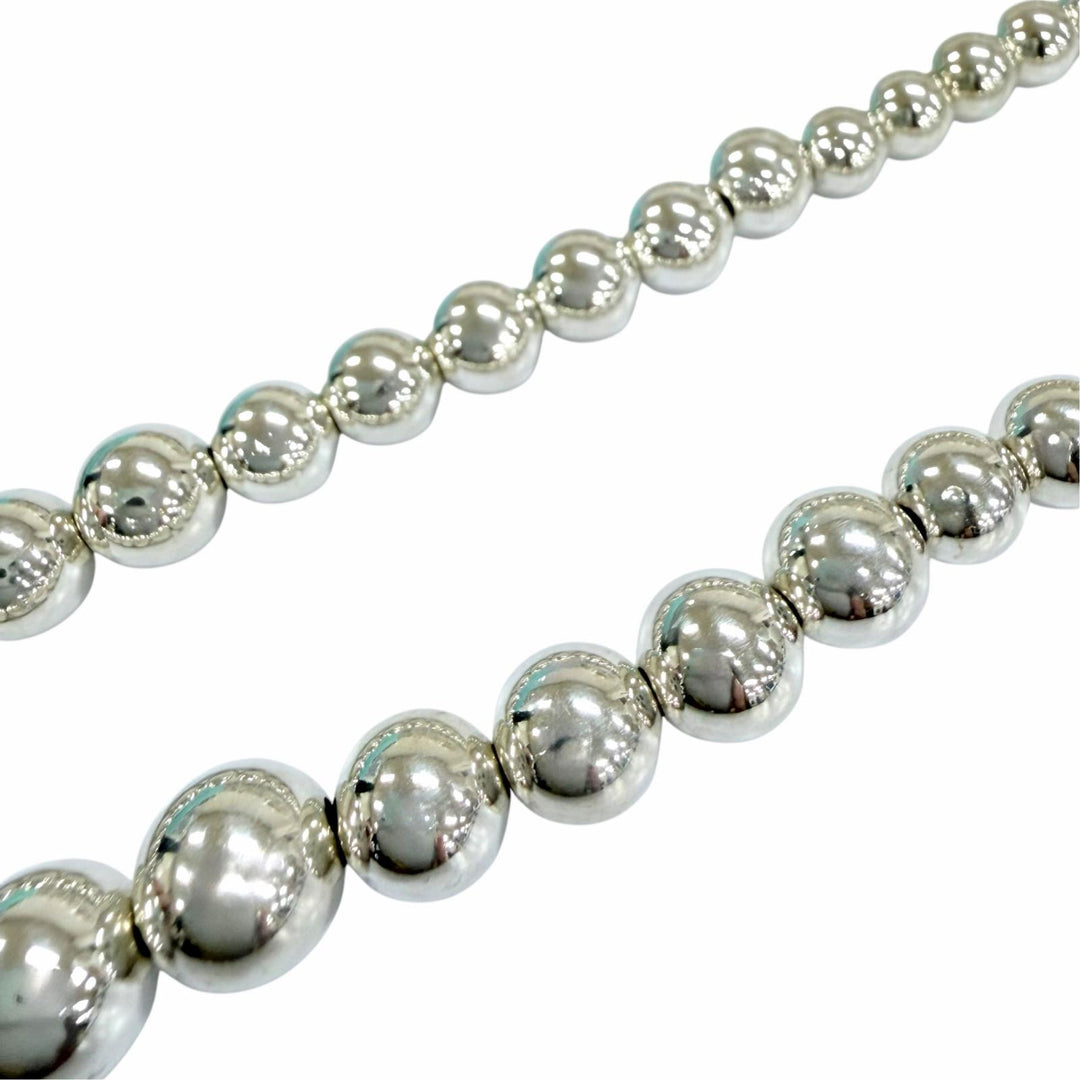 Great TIFFANY&Co. Necklace Glazed Ball Necklace Silver 925 Women