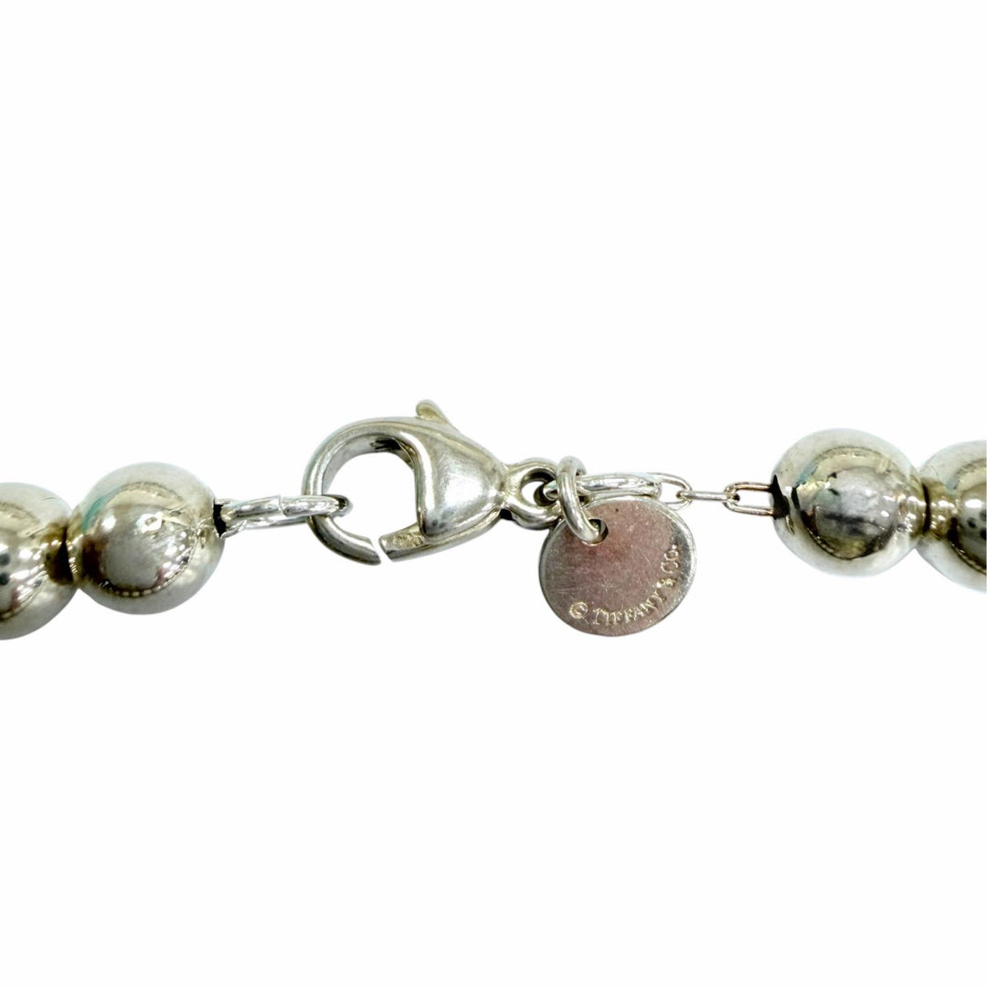 Great TIFFANY&Co. Necklace Glazed Ball Necklace Silver 925 Women