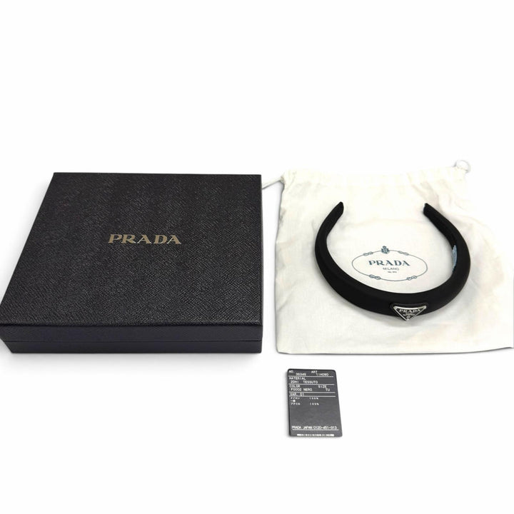 Pristine PRADA Katyusha TriangleWith logo black Nylon Women 1IH080