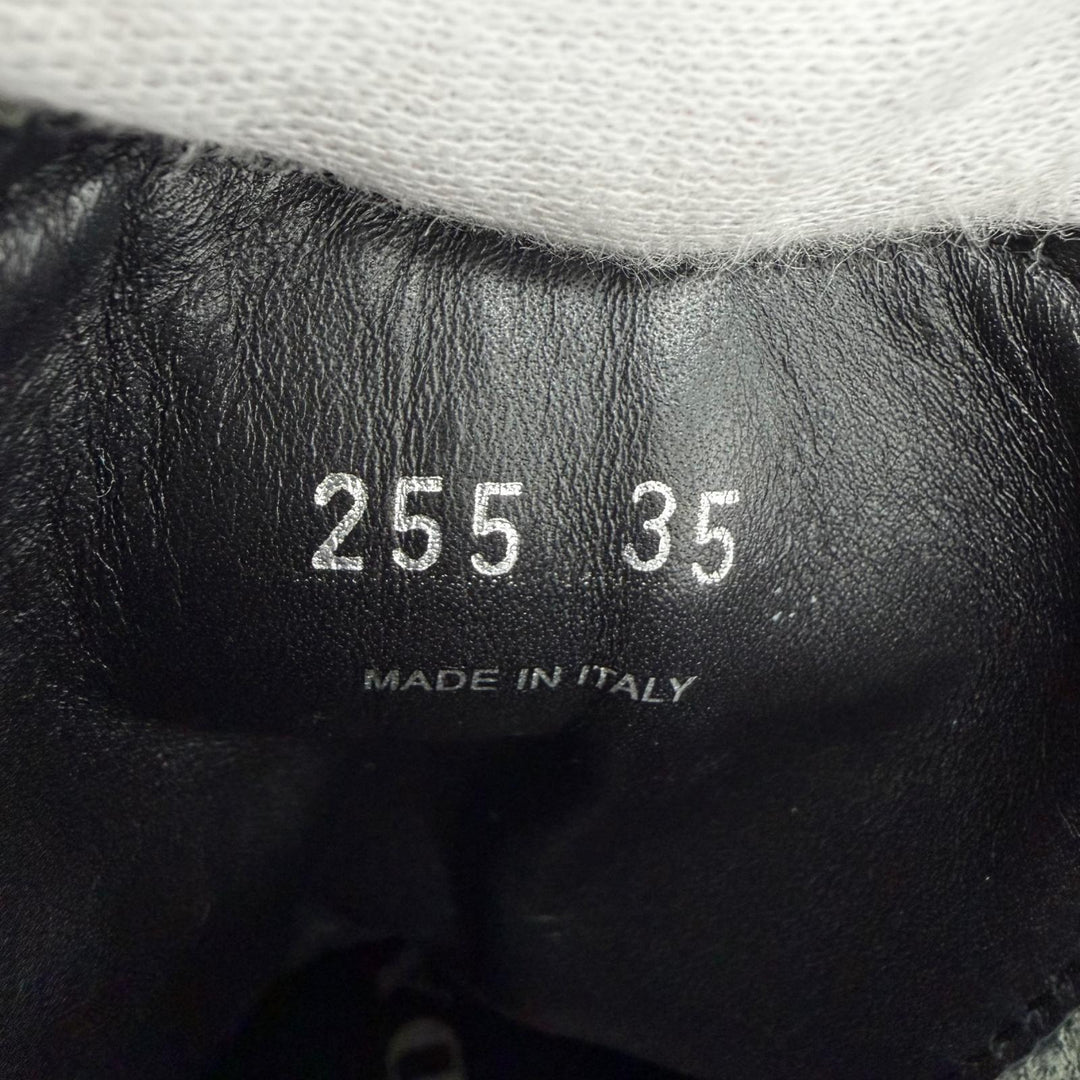Great PRADA short boots monolith Triangle logo pouch included black leather 35