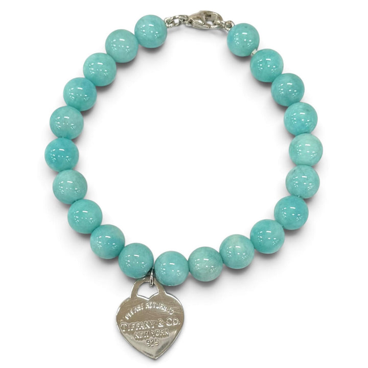 Great TIFFANY&Co. bracelet Return toe bracelet blue Amazonite Women