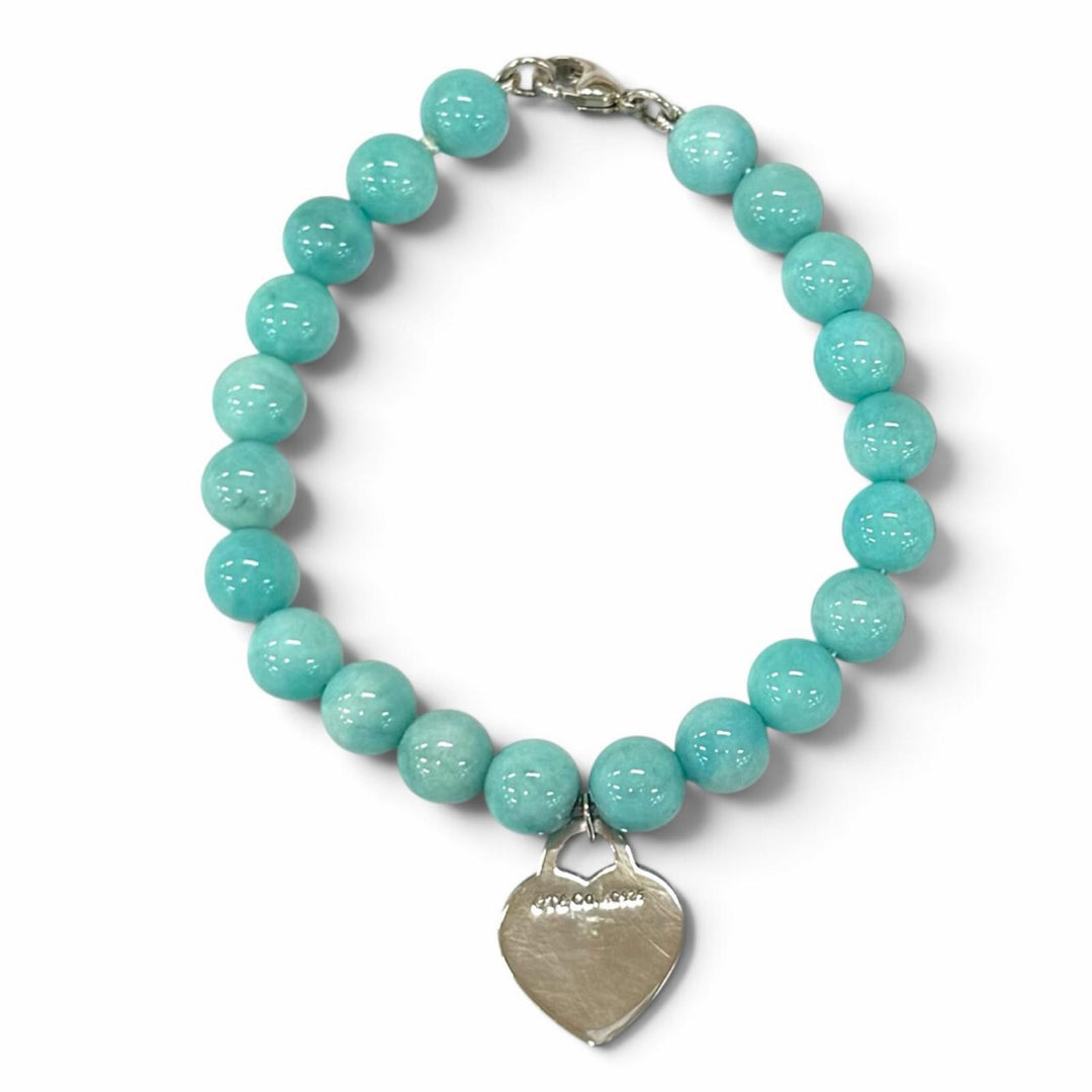 Great TIFFANY&Co. bracelet Return toe bracelet blue Amazonite Women