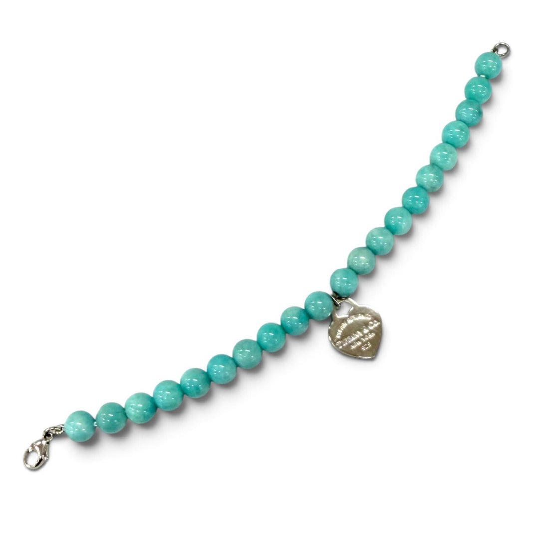 Great TIFFANY&Co. bracelet Return toe bracelet blue Amazonite Women
