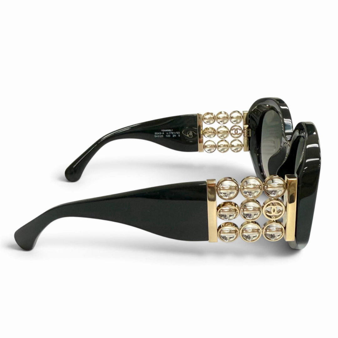Great CHANEL sunglasses Oval-shaped sunglasses COCO Mark Butterfly 5543-A