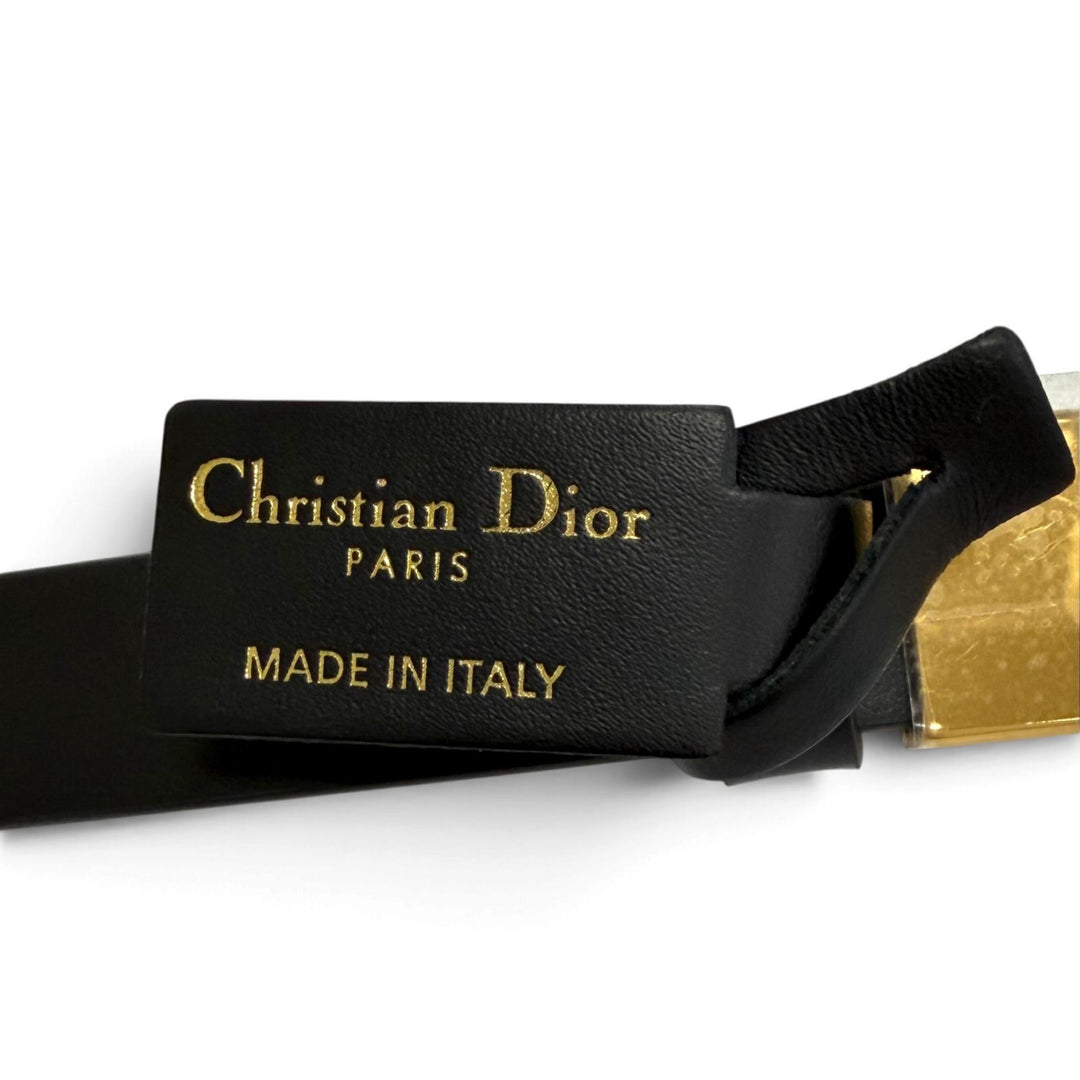 Pristine DIOR belt 30 MONTAIGNE 30 Montagne black leather Women