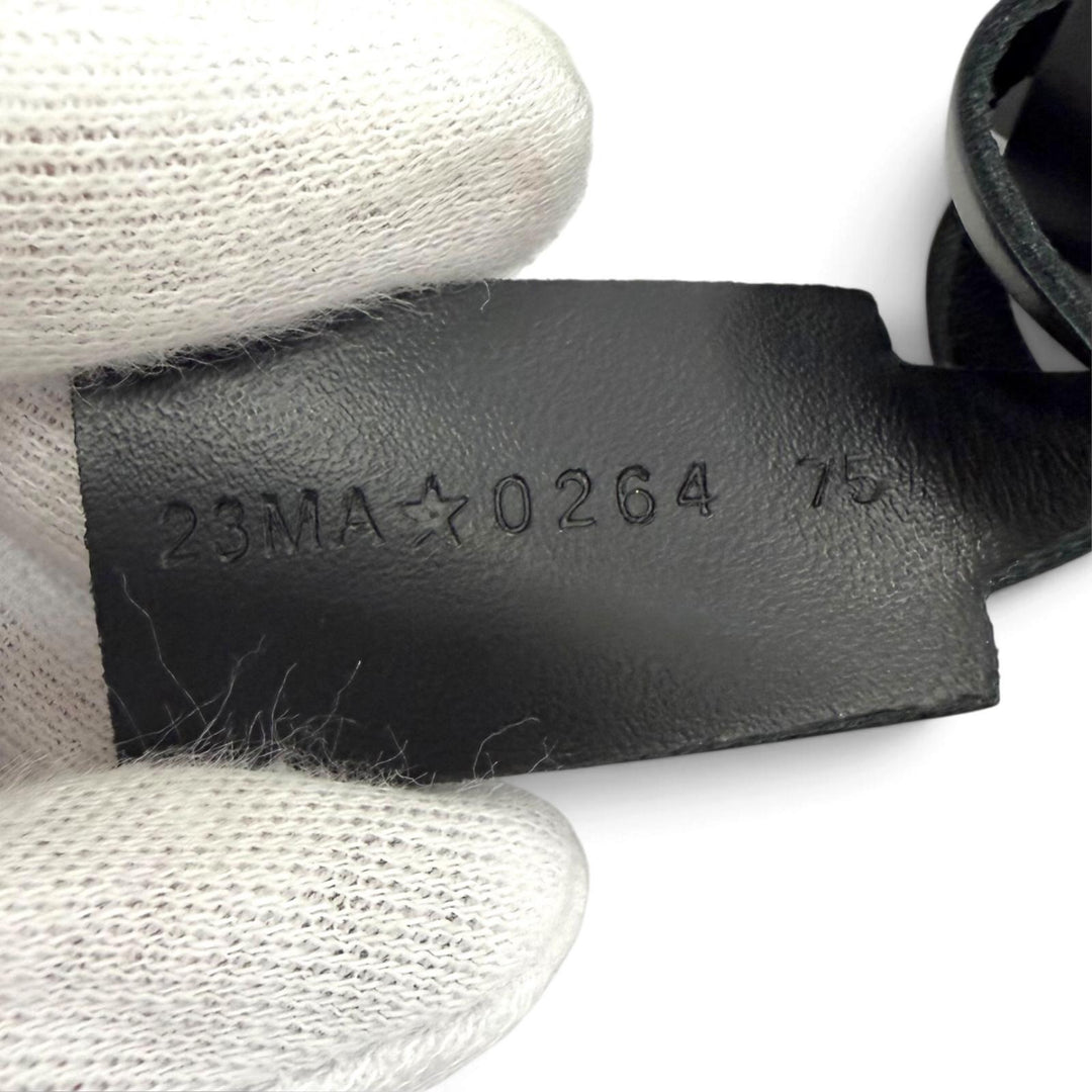 Pristine DIOR belt 30 MONTAIGNE 30 Montagne black leather Women