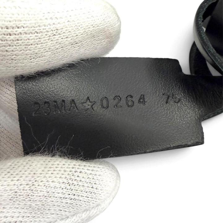 Pristine DIOR belt 30 MONTAIGNE 30 Montagne black leather Women