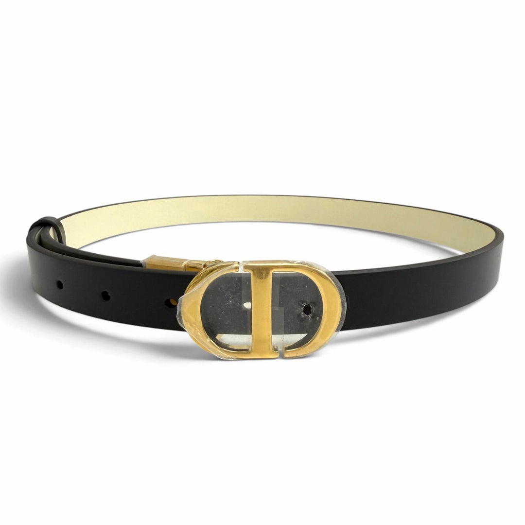 Pristine DIOR belt 30 MONTAIGNE 30 Montagne black leather Women