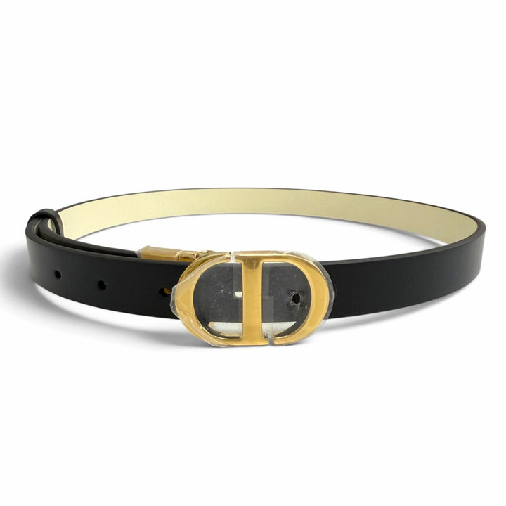 Pristine DIOR belt 30 MONTAIGNE 30 Montagne black leather Women