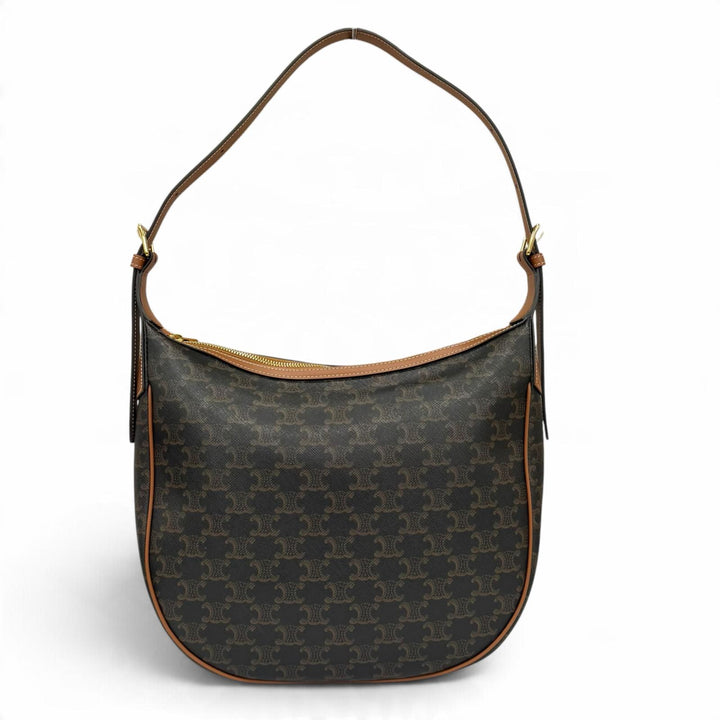 Excellent CELINE Shoulder Bag Eloise Cuir Triomphe Leather PVC Women