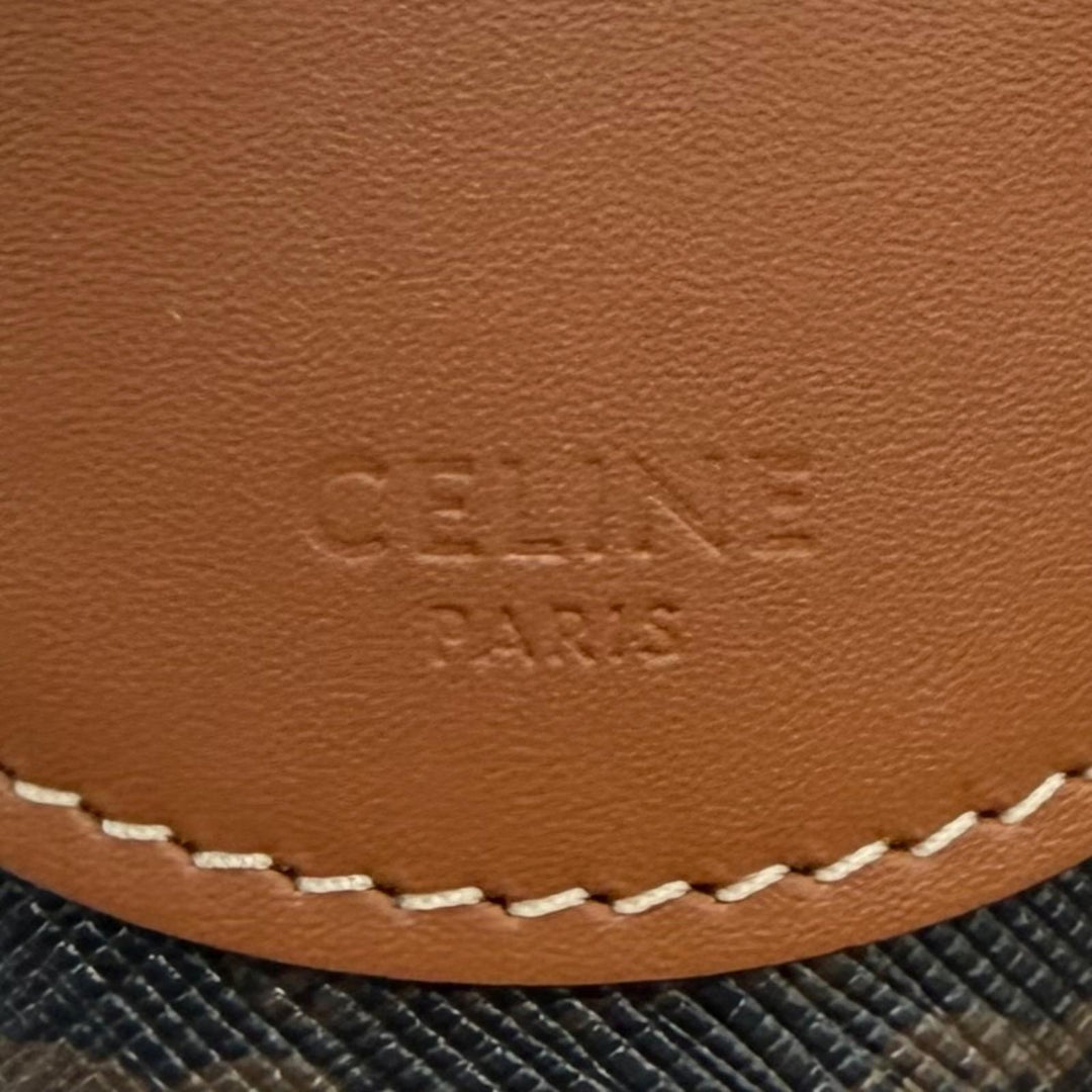 Excellent CELINE Shoulder Bag Eloise Cuir Triomphe Leather PVC Women