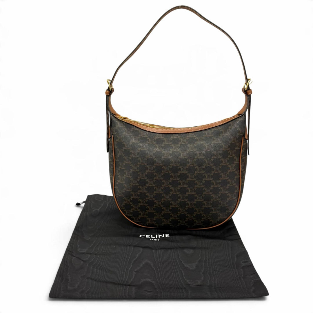 Excellent CELINE Shoulder Bag Eloise Cuir Triomphe Leather PVC Women