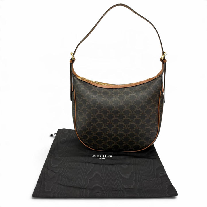 Excellent CELINE Shoulder Bag Eloise Cuir Triomphe Leather PVC Women