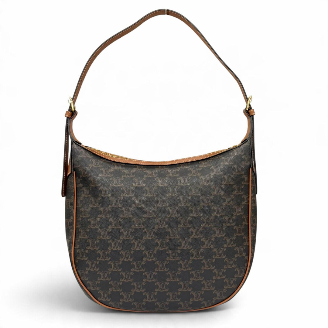 Excellent CELINE Shoulder Bag Eloise Cuir Triomphe Leather PVC Women
