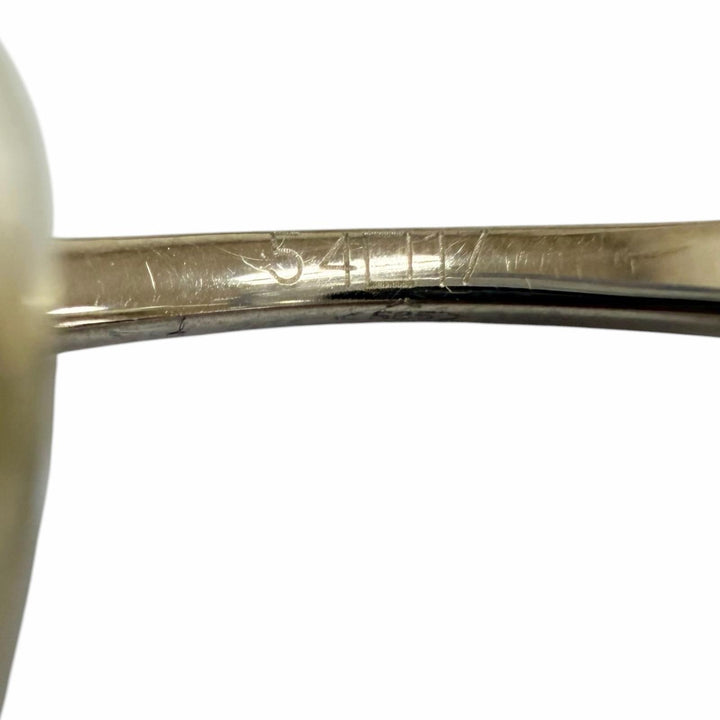 Great Salvatore Ferragamo Glasses Double Gancini Two-Point White gold K14WG mens