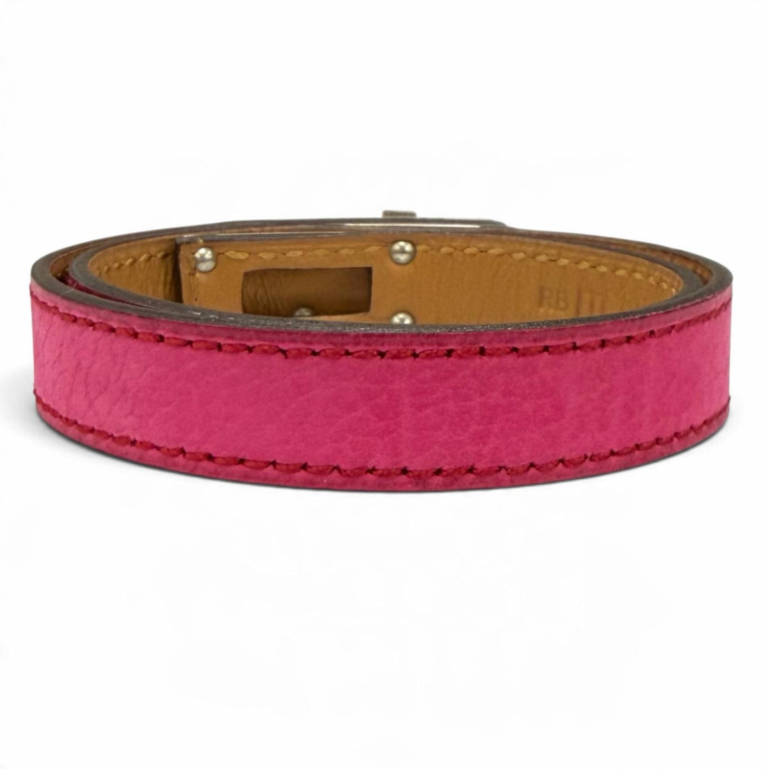 Great HERMES bracelet Leather bracelet Kelly Double Tour leather Women