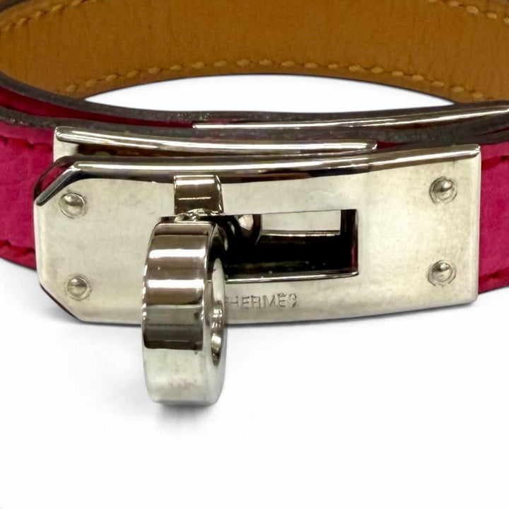 Great HERMES bracelet Leather bracelet Kelly Double Tour leather Women