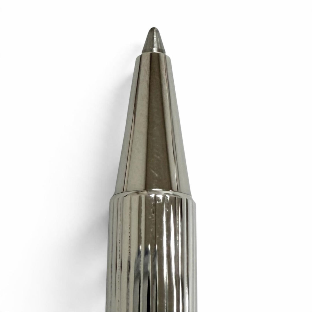 Excellent Cartier Ballpoint pen Must de Cartier Striped Pattern Silver