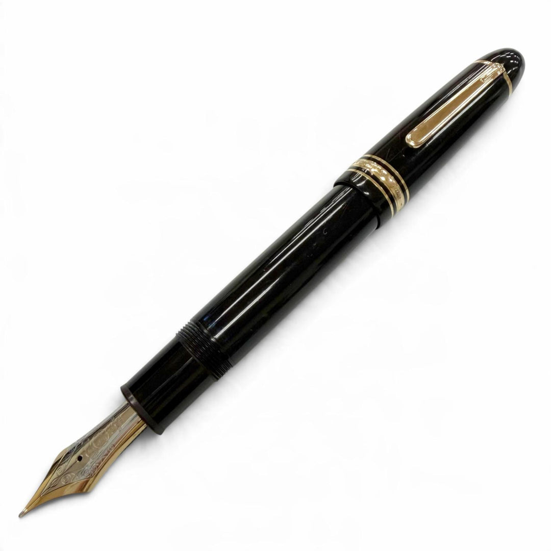 Very Good MONTBLANC fountain pen Meisterstück 149 white star black 14K mens