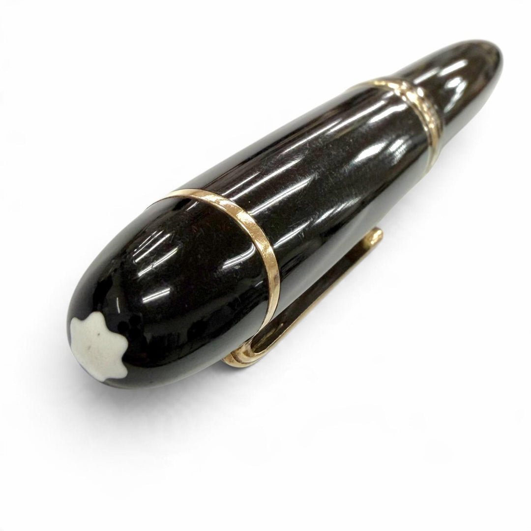Very Good MONTBLANC fountain pen Meisterstück 149 white star black 14K mens