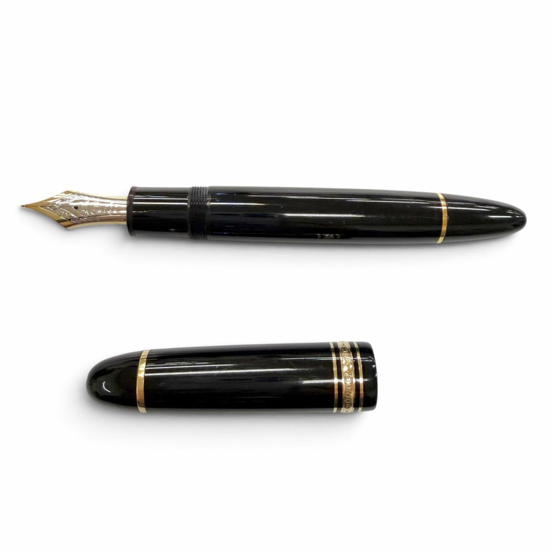 Very Good MONTBLANC fountain pen Meisterstück 149 white star black 14K mens