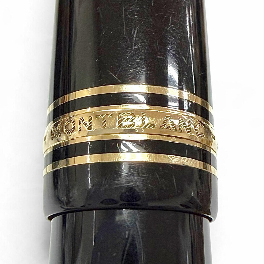 Very Good MONTBLANC fountain pen Meisterstück 149 white star black 14K mens