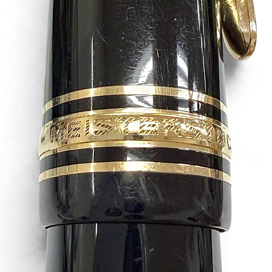 Very Good MONTBLANC fountain pen Meisterstück 149 white star black 14K mens