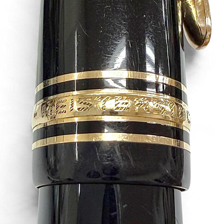 Very Good MONTBLANC fountain pen Meisterstück 149 white star black 14K mens