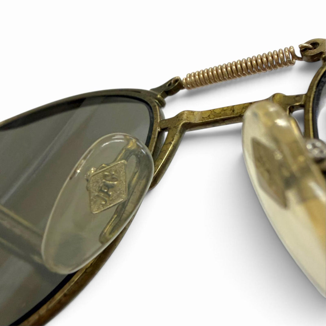 Excellent JEAN-PAUL GAULTIER sunglasses Logo frame spring temple eyewear 56-5107