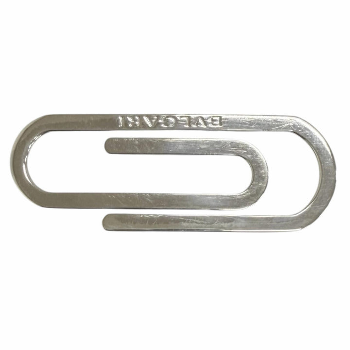 Very Good BVLGARI Money clip Logo-emblazoned bill clip Silver SV925 mens