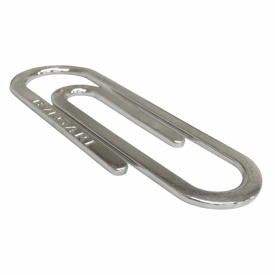 Very Good BVLGARI Money clip Logo-emblazoned bill clip Silver SV925 mens