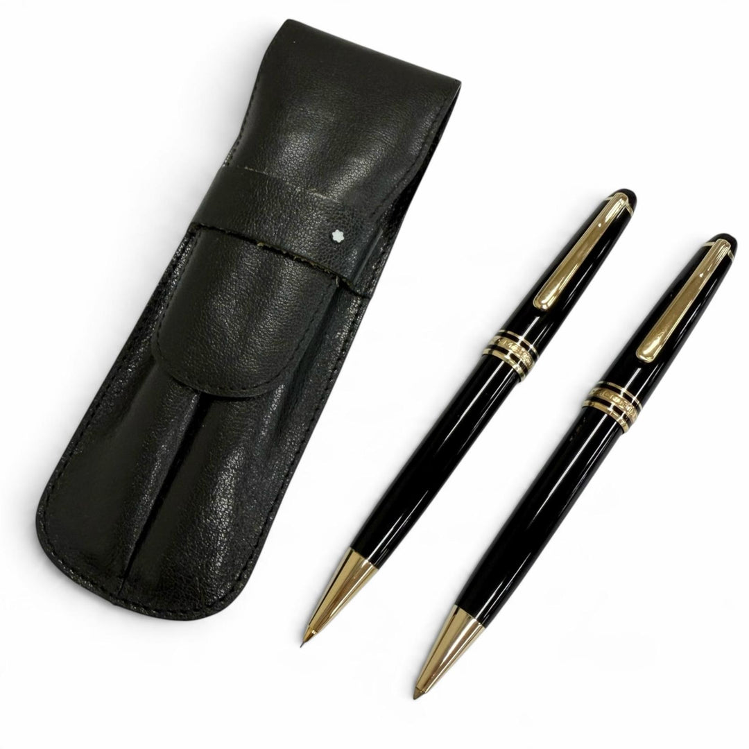 Great MONTBLANC Ballpoint pen Meisterstück Classic Set of two mechanical