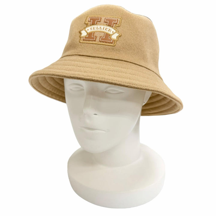 Excellent HERMES hat Harper H. Selye bucket hat beige cashmere FR 58