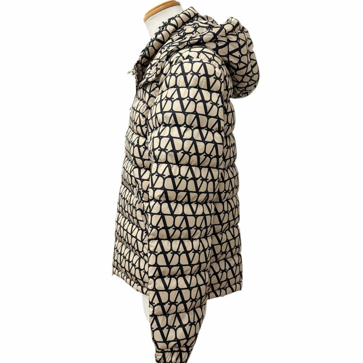 Excellent VALENTINO Down jacket Iconograph Hooded beige