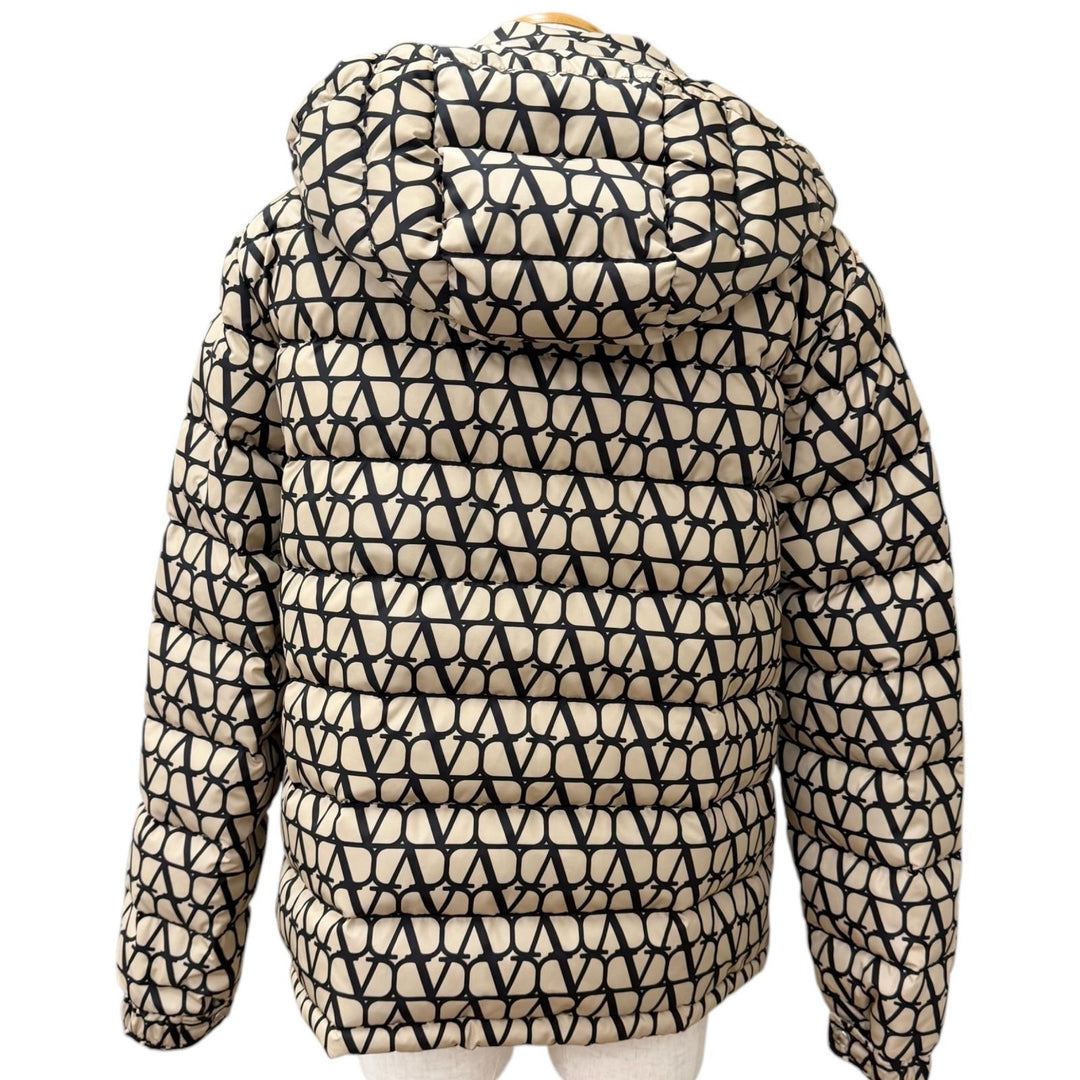 Excellent VALENTINO Down jacket Iconograph Hooded beige