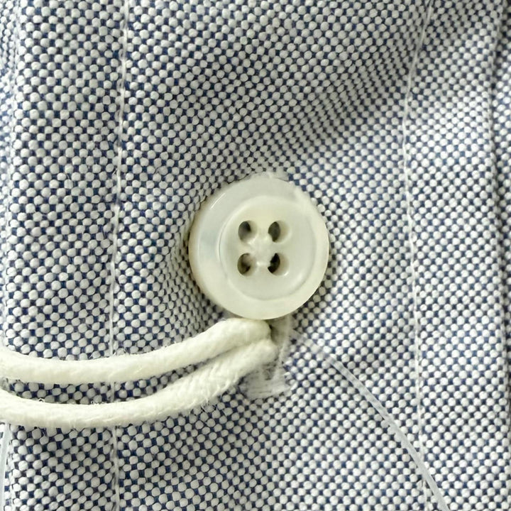 Pristine THOM BROWNE Long sleeve shirt Solid Oxford Embroidered Whale Shirt