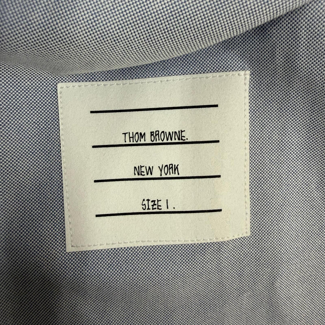 Pristine THOM BROWNE Long sleeve shirt Solid Oxford Embroidered Whale Shirt