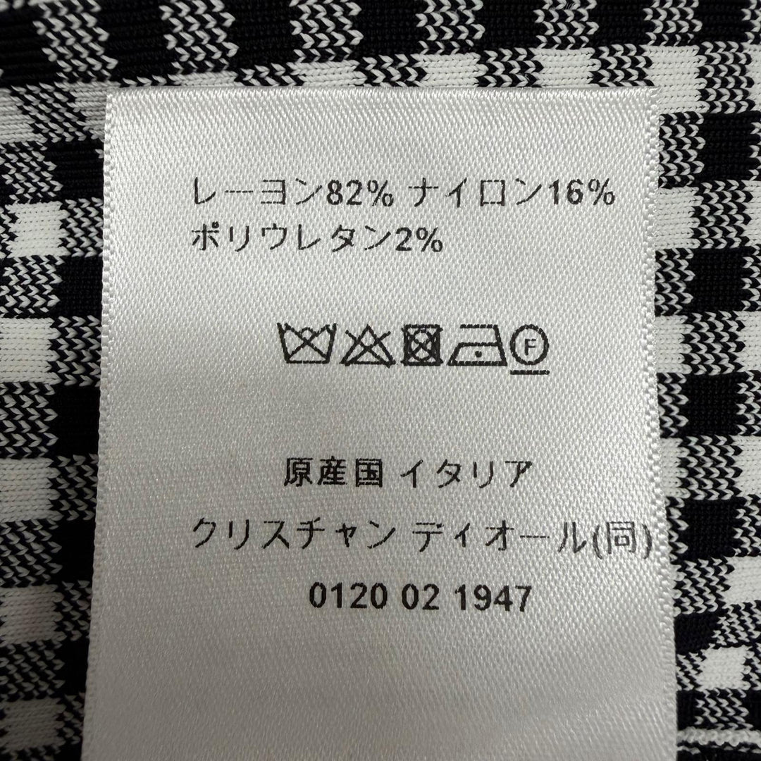 Excellent Christian Dior Jacket Gingham check short sleeves black Women IT 42